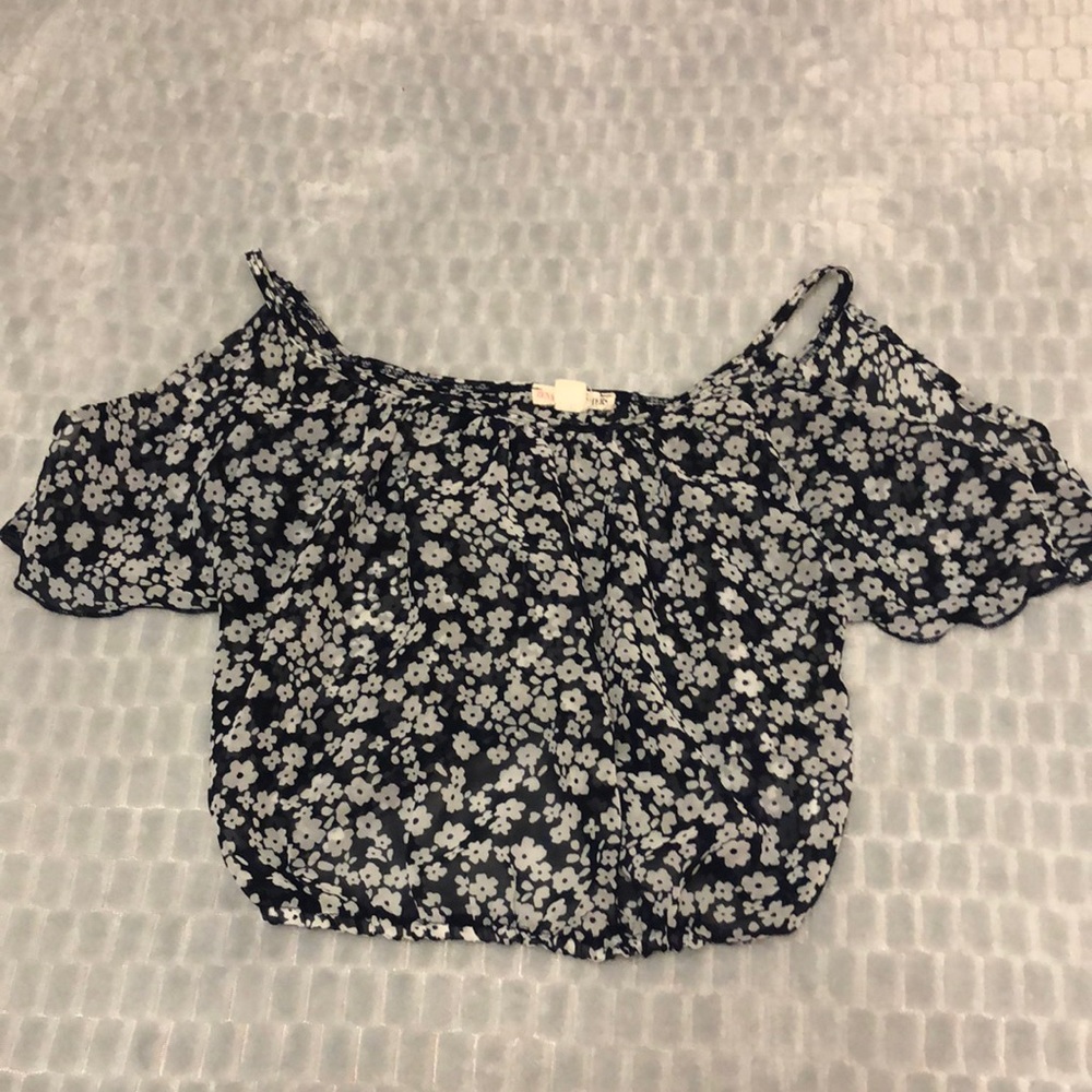 Navy Crop top